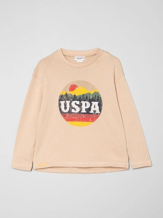 Zdjęcie produktu Bluzka z długim rękawem U.S. POLO ASSN. beżowy
