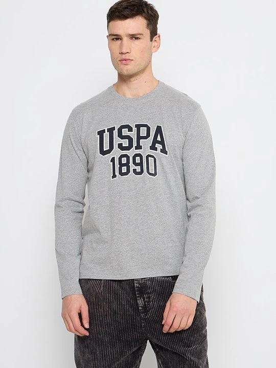 Zdjęcie produktu Bluzka z długim rękawem U.S. POLO ASSN. jasnoszary