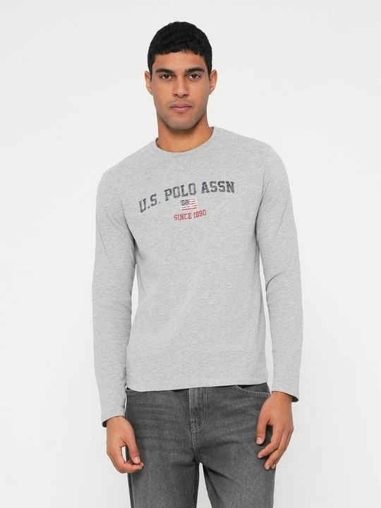 Zdjęcie produktu Bluzka z długim rękawem U.S. POLO ASSN. jasnoszary
