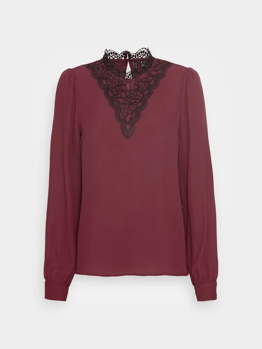 Zdjęcie produktu Bluzka z długim rękawem Vero Moda bordowy