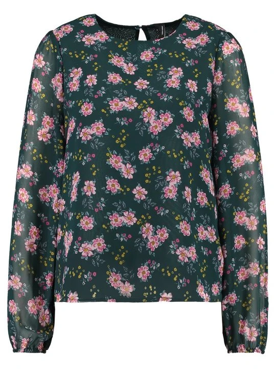Zdjęcie produktu Bluzka z długim rękawem Vero Moda ciemnozielony