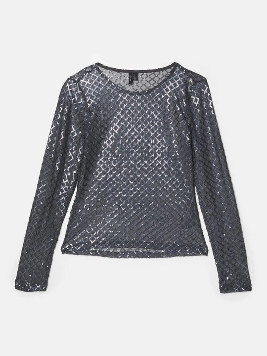 Zdjęcie produktu Bluzka z długim rękawem Vero Moda szary