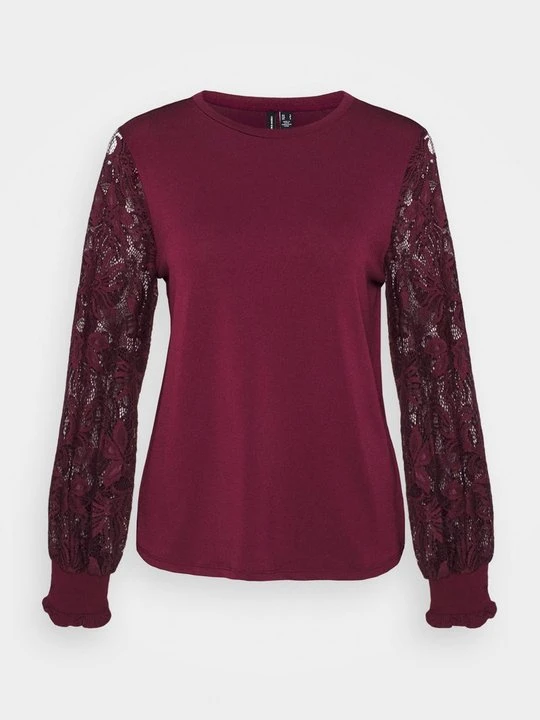 Zdjęcie produktu Bluzka z długim rękawem Vero Moda bordowy