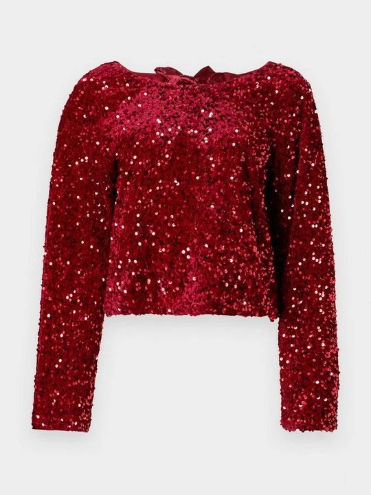 Zdjęcie produktu Bluzka z długim rękawem Vero Moda ciemnoczerwony