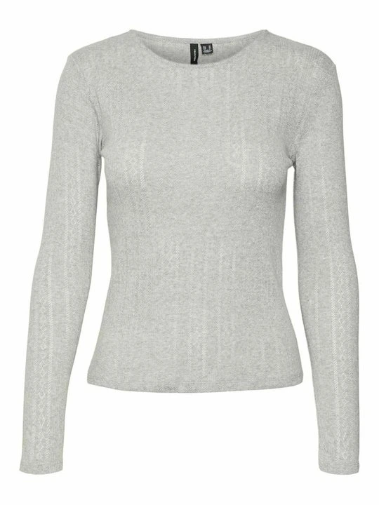Zdjęcie produktu Bluzka z długim rękawem Vero Moda jasnoszary melanż