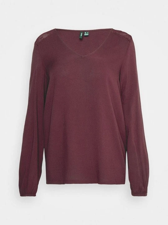 Zdjęcie produktu Bluzka z długim rękawem Vero Moda bordowy