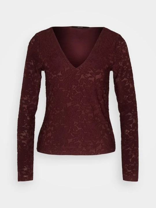 Zdjęcie produktu Bluzka z długim rękawem Vero Moda bordowy