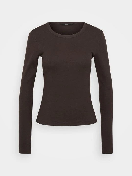 Zdjęcie produktu Bluzka z długim rękawem Vero Moda ciemnobrązowy