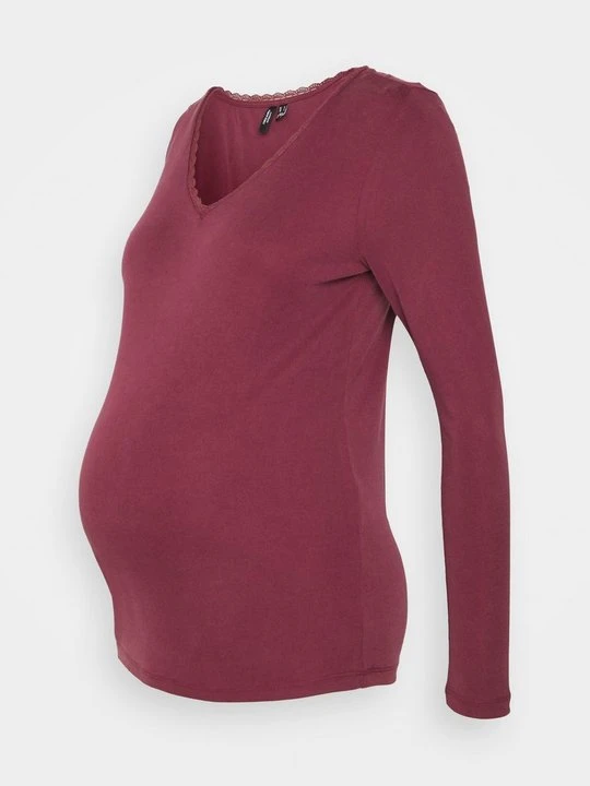 Zdjęcie produktu Bluzka z długim rękawem Vero Moda bordowy