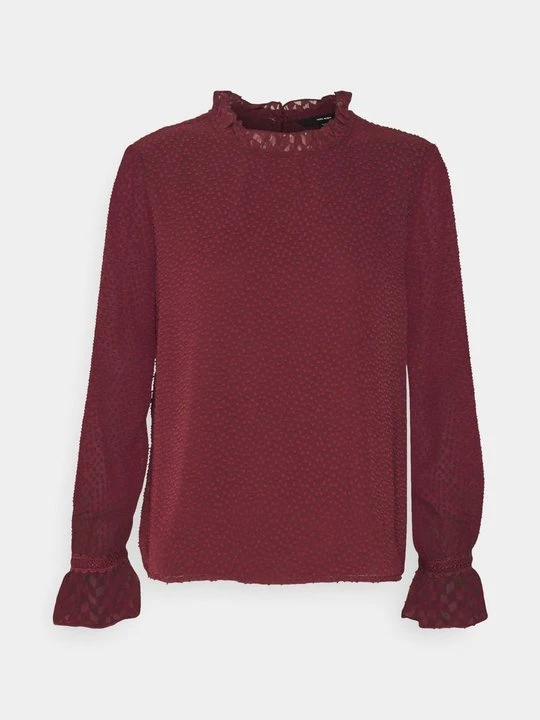 Zdjęcie produktu Bluzka z długim rękawem Vero Moda bordowy