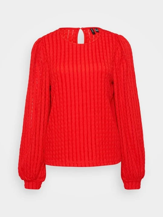 Zdjęcie produktu Bluzka z długim rękawem Vero Moda czerwony
