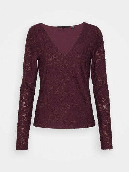 Zdjęcie produktu Bluzka z długim rękawem Vero Moda bordowy