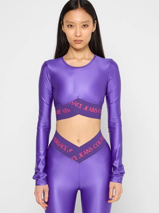 Zdjęcie produktu Bluzka z długim rękawem Versace Jeans Couture fioletowy
