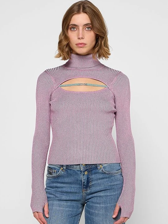 Zdjęcie produktu Bluzka z długim rękawem Versace Jeans Couture jasnoróżowy