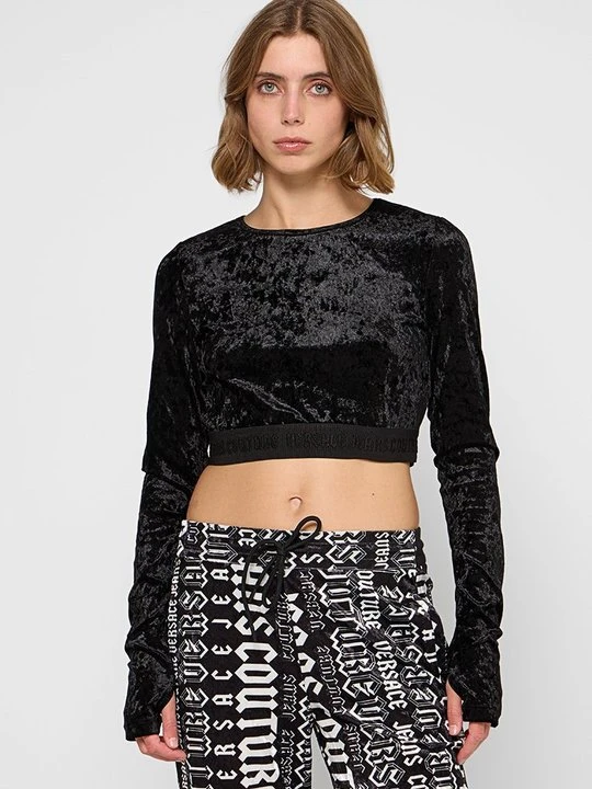 Zdjęcie produktu Bluzka z długim rękawem Versace Jeans Couture czarny