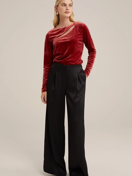 Zdjęcie produktu Bluzka z długim rękawem WE Fashion czerwony metalik