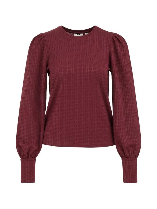 Zdjęcie produktu Bluzka z długim rękawem WE Fashion bordowy