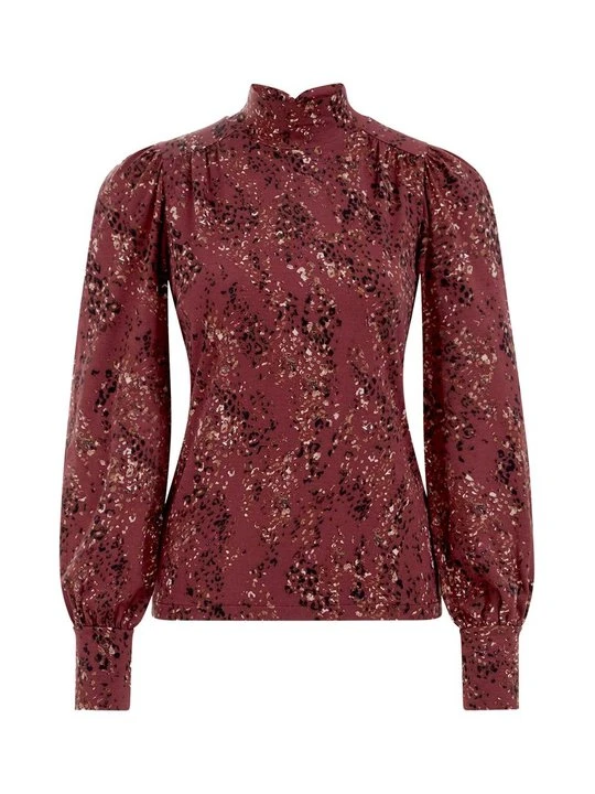 Zdjęcie produktu Bluzka z długim rękawem WE Fashion bordowy