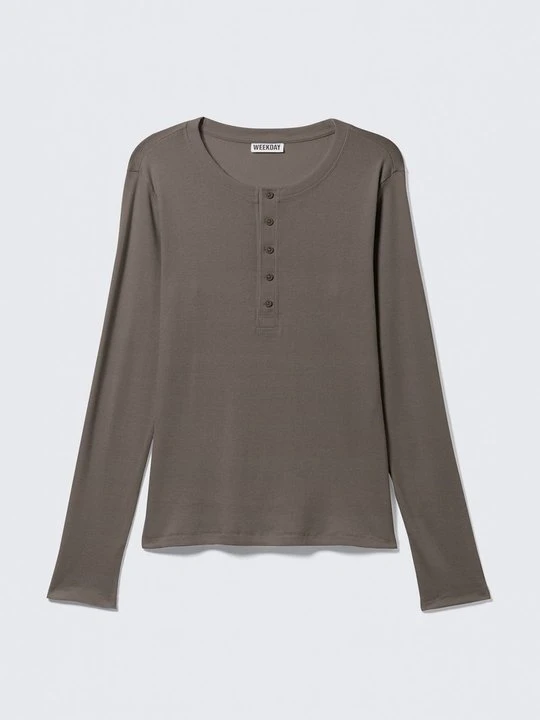 Zdjęcie produktu Bluzka z długim rękawem Weekday taupe