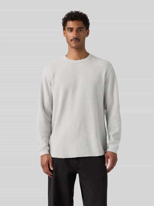 Zdjęcie produktu Bluzka z długim rękawem z czystej bawełny o kroju relaxed fit Levi's Jasnoszary melanż