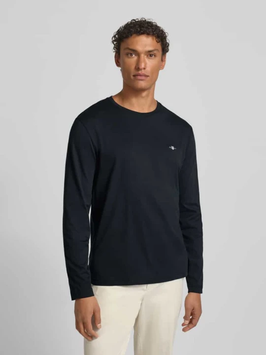 Zdjęcie produktu Longsleeve z przeszyciem z logo Gant Czarny