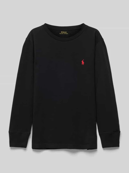 Zdjęcie produktu Bluzka z długim rękawem z wyhaftowanym logo Polo Ralph Lauren Czarny