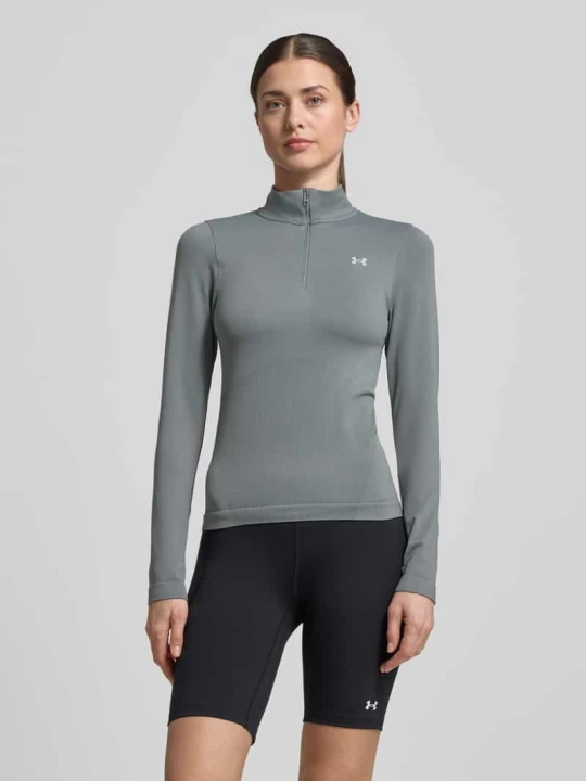 Zdjęcie produktu Bluzka z długim rękawem ze stójką i zamkiem błyskawicznym Under Armour Ciemnoszary