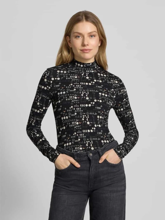 Zdjęcie produktu Bluzka z długim rękawem ze stójką Scotch & Soda Czarny