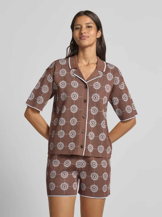 Zdjęcie produktu Bluzka z dzianiny o kroju regular fit z rękawem o dł. 1/2 Scotch & Soda Średniobrązowy