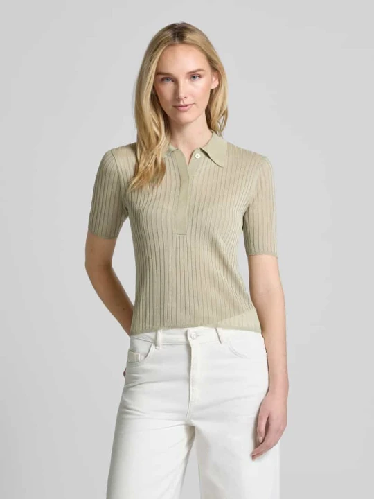 Zdjęcie produktu Bluzka z dzianiny z fakturowanym wzorem model ‘TORBOLE’ Marella Khaki