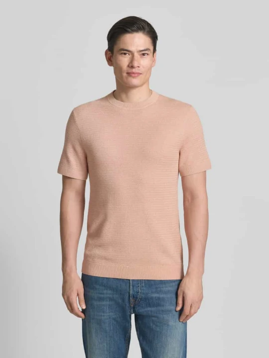 Zdjęcie produktu Bluzka z dzianiny z okrągłym dekoltem model 'RILEY' Jack&Jones Brudnoróżowy