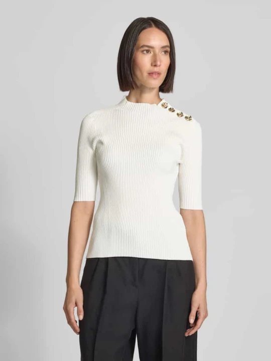 Zdjęcie produktu Bluzka z dzianiny z ozdobnymi guzikami i rękawem o dł. 1 / 2 Ted Baker Złamany biały