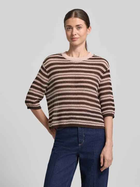 Zdjęcie produktu Bluzka z dzianiny z rękawem o dł. 3/4 model 'Punny' Opus Jasnoróżowy