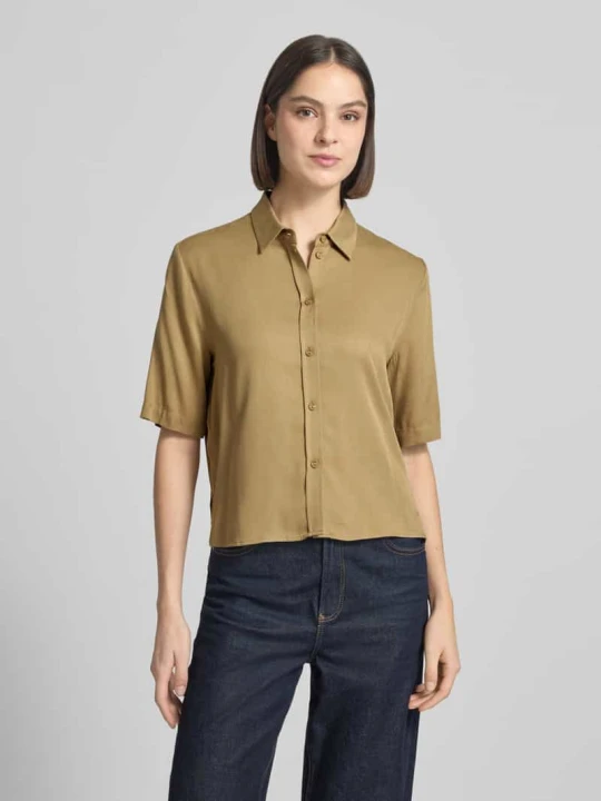Zdjęcie produktu Bluzka z krótkim rękawem z wiskozy z rękawem 1 / 2 Jake*s Khaki