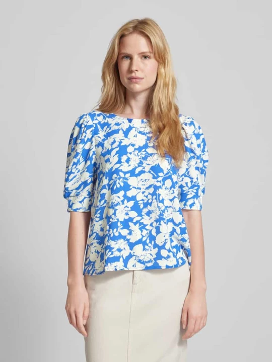 Zdjęcie produktu Bluzka z kwiatowym wzorem model ‘FREJ’ Vero Moda Jasnoniebieski