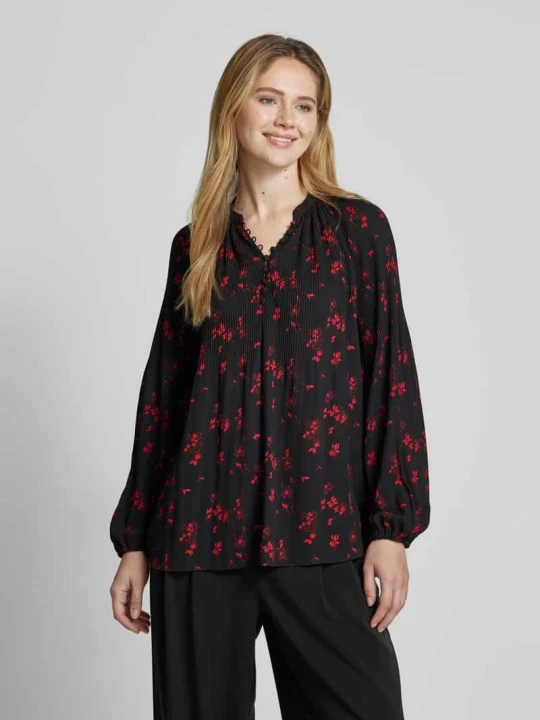 Zdjęcie produktu Bluzka z marszczeniami model ‘VERSILLA’ Lauren Ralph Lauren Czarny