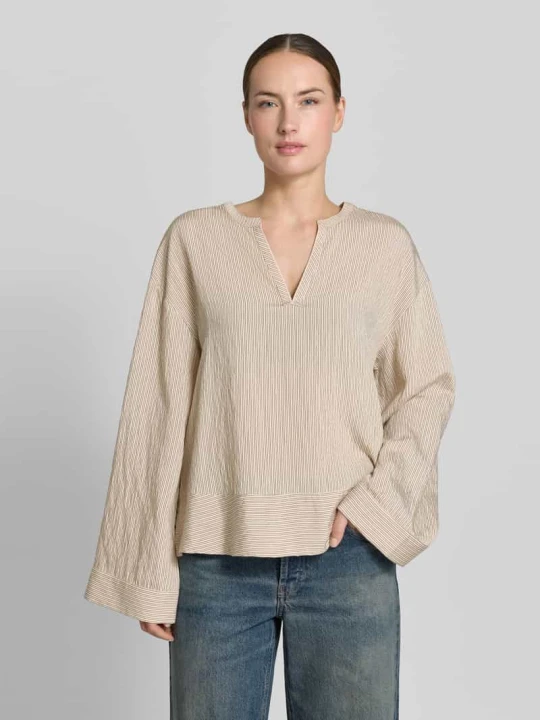Zdjęcie produktu Bluzka z mieszanka wiskozy z rękawami kimono comma Piaskowy