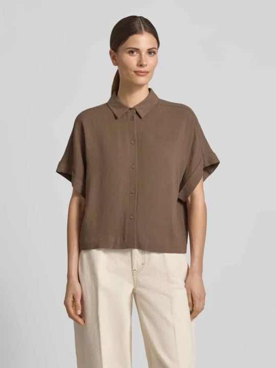 Zdjęcie produktu Bluzka z mieszanki wiskozy i lnu, krój regular fit, model 'VIVA' Selected