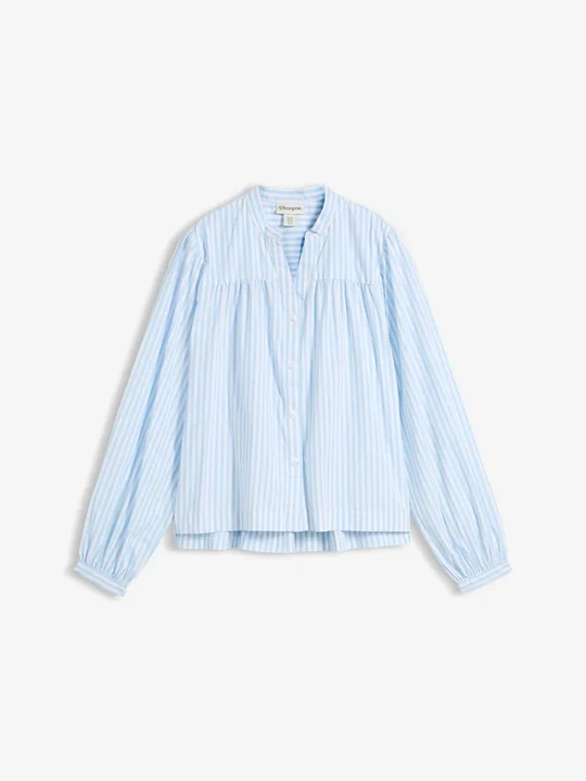 Zdjęcie produktu Bluzka z mocnej popeliny BonPrix niebieski