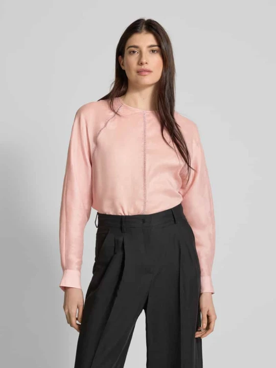 Zdjęcie produktu Bluzka z okrągłym dekoltem model ‘EDILE’ Max Mara Różowy