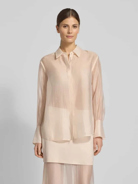 Zdjęcie produktu Bluzka z organzy z dużymi mankietami Style Icon Collection Jasnoróżowy