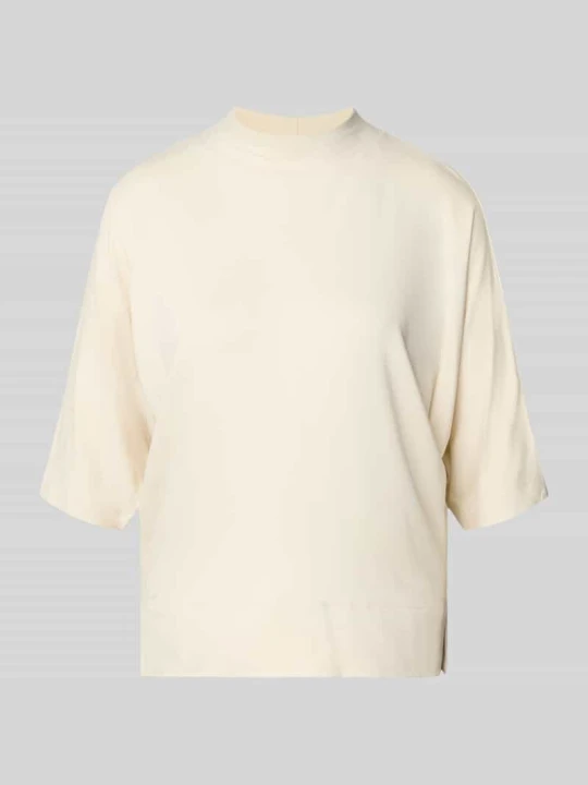 Zdjęcie produktu bluzka z rękawem o dł. 3 / 4 o kroju relaxed fit z mieszanka wiskozy model 'Sinse' Opus Piaskowy