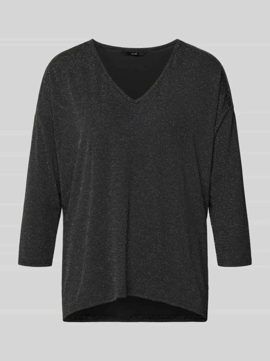 Zdjęcie produktu Bluzka z rękawem o dł. 3 / 4 z efektem błyszczącym Vero Moda Czarny