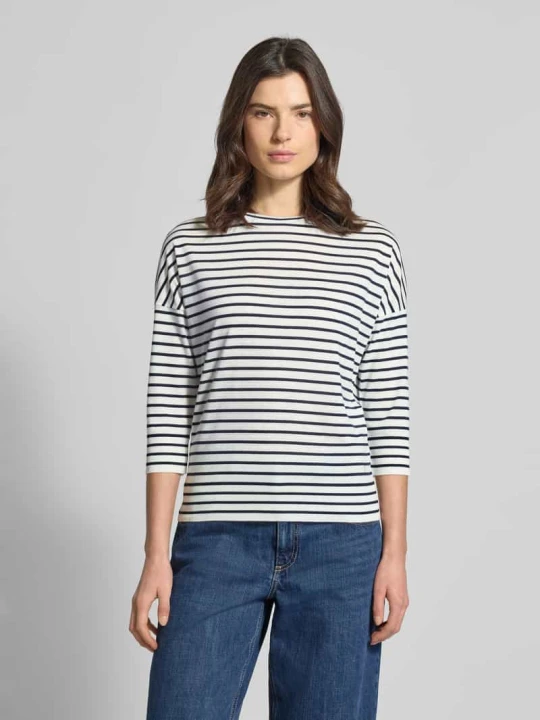 Zdjęcie produktu Longsleeve z mieszanki lyocellu i bawełny z rękawem 3 / 4 LUISA CERANO Złamany biały