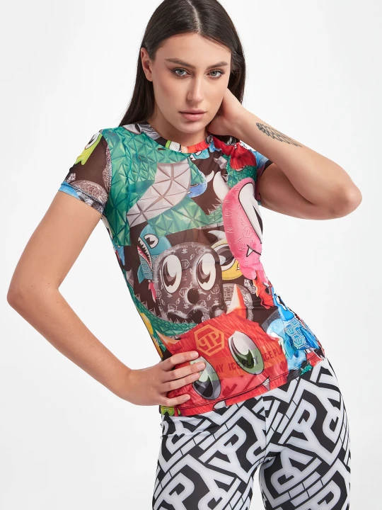 Zdjęcie produktu Bluzka z siatki PHILIPP PLEIN
