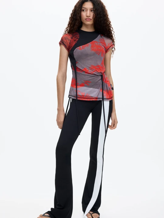 Zdjęcie produktu Bluzka z tiulu w print Ottolinger Desigual czerwony