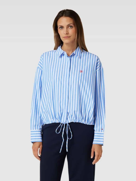 Zdjęcie produktu Bluzka z wyhaftowanym logo Tommy Hilfiger Niebieski