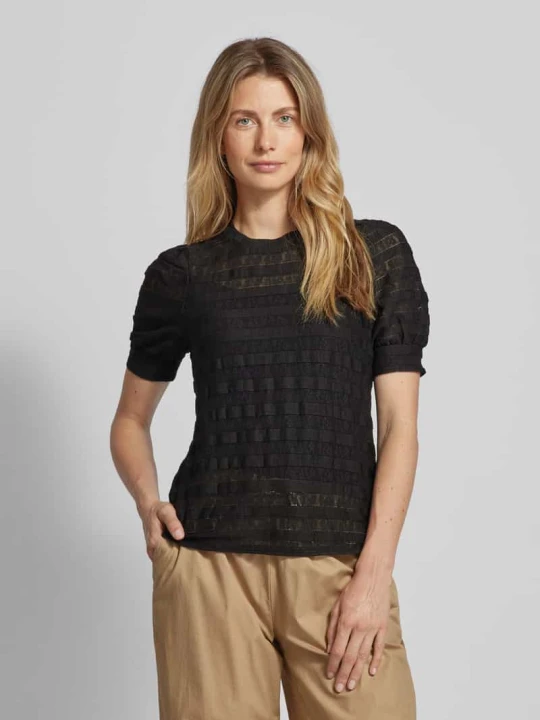 Zdjęcie produktu Bluzka ze wzorem w paski model ‘NICOLINE’ Vero Moda Czarny