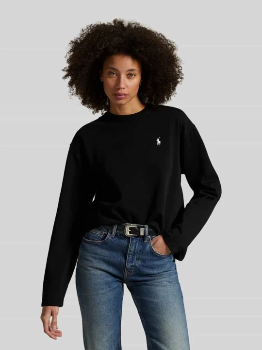Zdjęcie produktu Bluzki z długim rękawem o kroju relaxed fit z czystej bawełny Polo Ralph Lauren Czarny