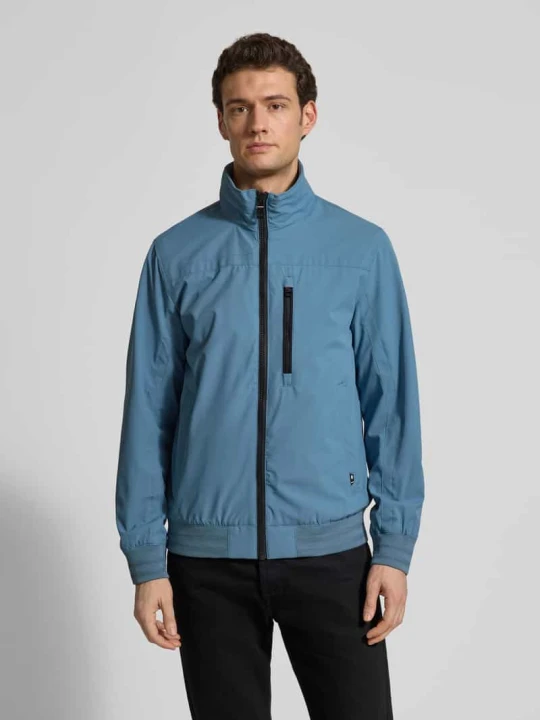 Zdjęcie produktu bluzon o kroju comfort fit z prążkowanym wykończeniem tułowia Tom Tailor Jeansowy niebieski